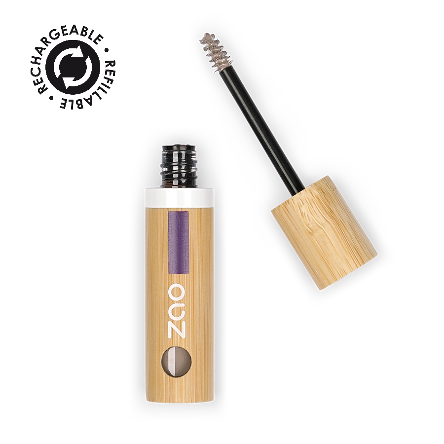 Pinceau Double Pour Cils & Sourcils Zao Bio - Fuselé, Fibre Synthétique