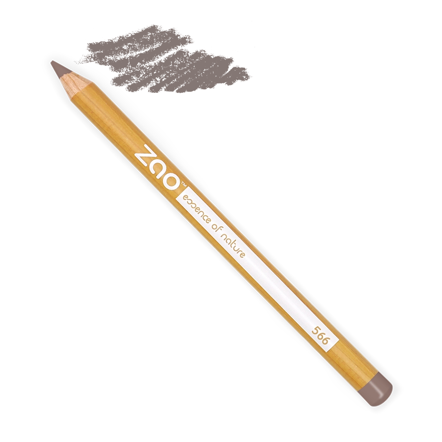 Pinceau Double Pour Cils Et Sourcils Zao Bio - Noir, Fuselé - Neuf Sans Emballage